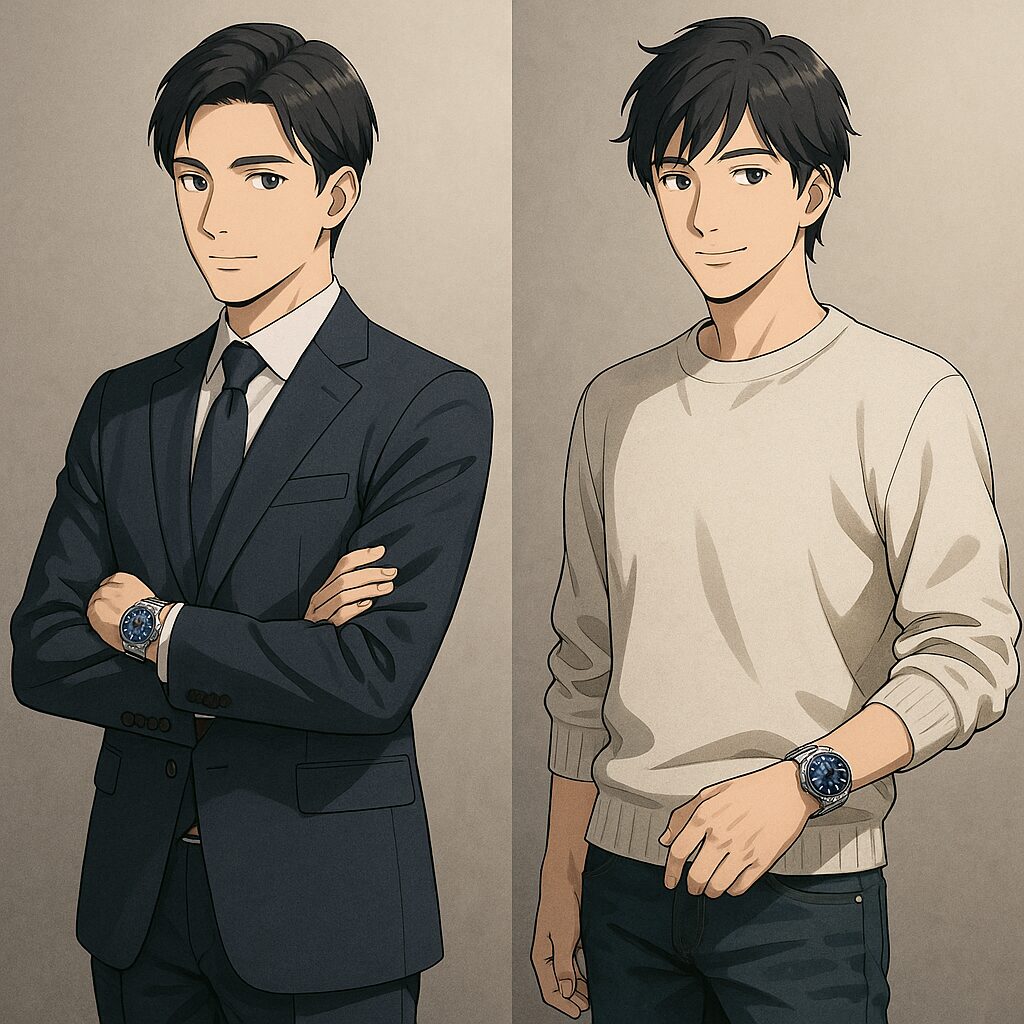 休日カジュアルにも合うオシアナス|おすすめコーデとモデル紹介