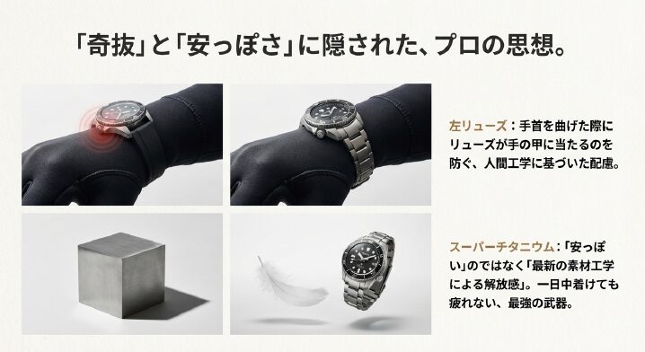 画像タイトル: プロマスター_機能美のデザイン哲学

代替テキスト(alt): シチズンプロマスターのベゼル部分のクローズアップ。機能から生まれたデザイン哲学「機能美」を象徴する画像。