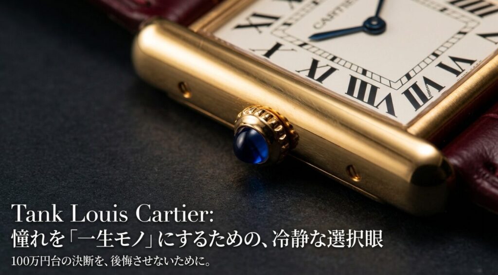 画像タイトル: タンクルイカルティエを一生モノにするための選択眼
代替テキスト: タンクルイカルティエ購入前に知っておくべき、100万円台の決断を後悔させないための冷静な選択眼について 。